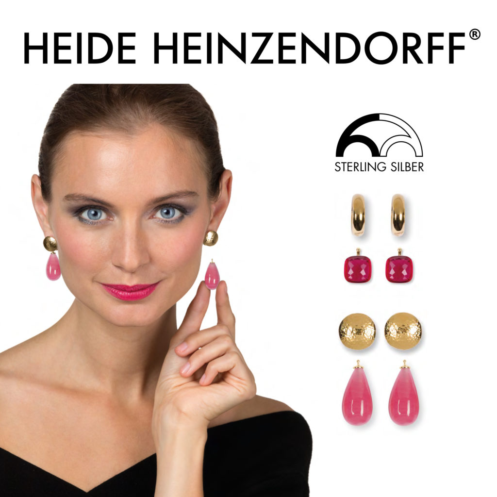Heide Heinzendorff Orecchini A Cerchio Intrecciati Mischa - Argento 925 Rodiato O Placcato Oro - Modulari Con Clip Per Pendenti